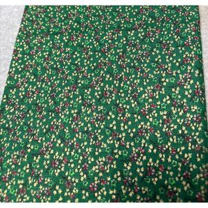 Green Floral Fabric 25x27" Quilting Cotton Small Flowers Sewing Material Craft S